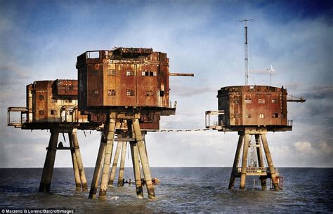 abandoned metal war house in ocean|abandoned sea forts uk.